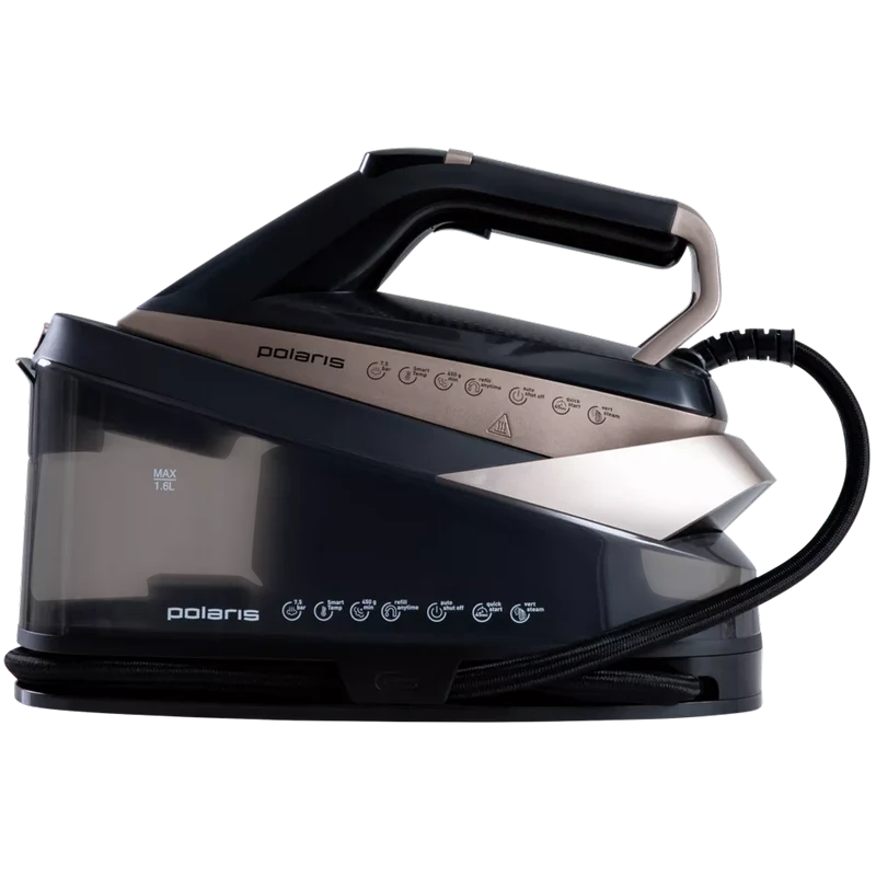 Fier de călcat cu generator de abur polaris pss7590k, 1600w, negru | auriu 2