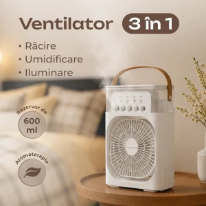Set lenjerie de pat 4pcs + ventilator de masă 3in1, asortiment de culori, 06-ms269-20-ev, (mg1224) Thumbnail 2