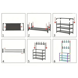 Etajeră cu 4 nivele 60*29,5*154cm ge3024, 401915 Thumbnail 5