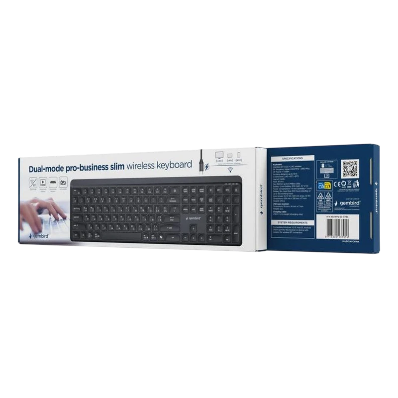 Tastatură gembird kb-wps-03-cyrl, fără fir, negru 6