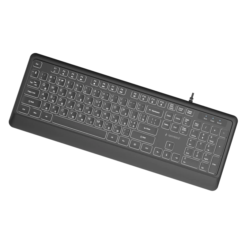 Tastatură gembird kb-uml-04-cyrl, cu fir, negru 4