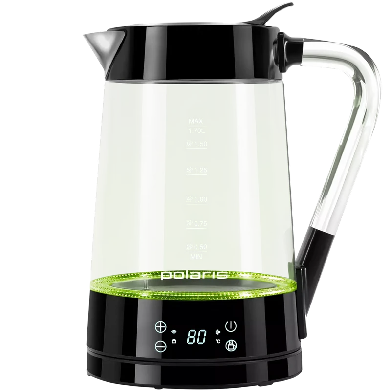 Электрочайник polaris pwk 1715cgld, чёрный 8