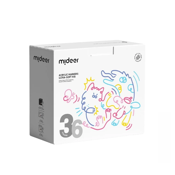 Set de markere acrilice cu peniță ultra moale, 36 culori 3