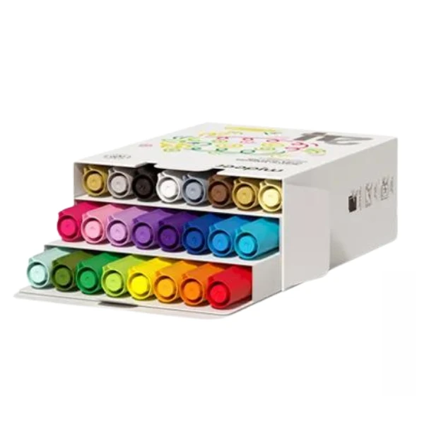 Set de markere acrilice cu peniță ultra moale, 24 culori 2