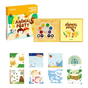 Set de Creație și Pictură cu Degetele &quot;Petrecerea animalelor&quot;