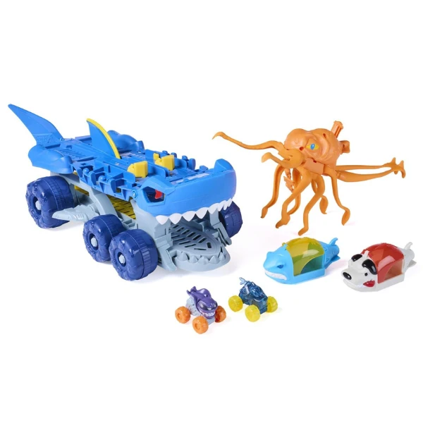 Set de joacă monster jam "megalodon vs. calmarul gigant" 2
