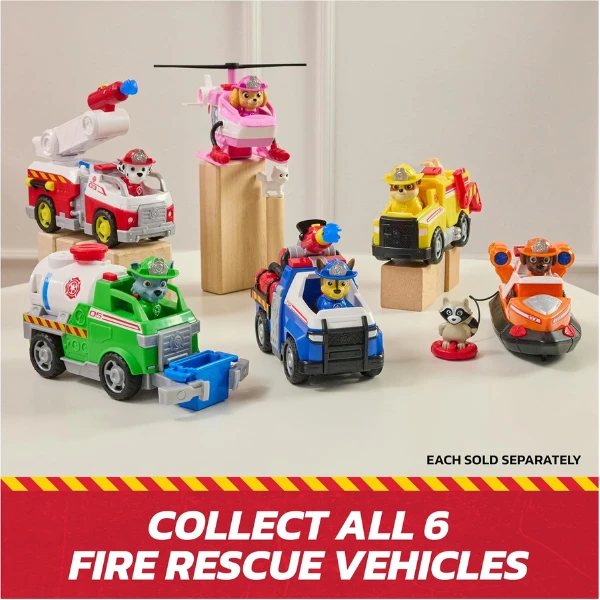 Set de joacă „patrula cățelușilor: vehiculul de pompieri rescue fire cruiser al lui chase” 6