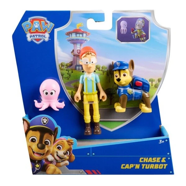 Set de figurine „patrula cățelușilor: chase și căpitanul turbot”, 3 figurine 3