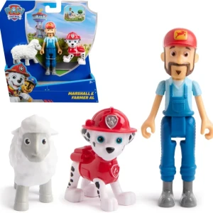 Set de figurine „patrula cățelușilor: marshall și căpitanul farmer al”, 3 figurine
