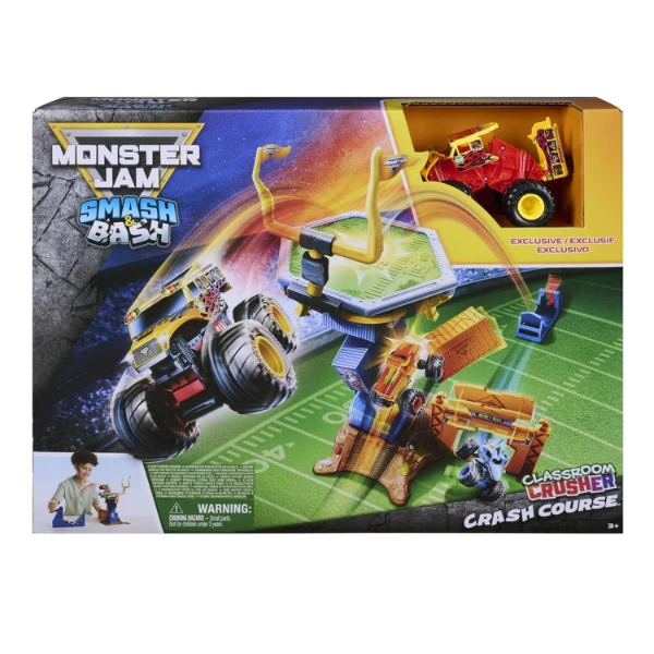 Set de joacă monster jam "cursa cu obstacole: impact și distrugere" 1:64 3