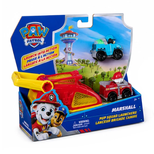 Set de joacă „paw patrol” cu lansator și 2 vehicule, 3 modele 3