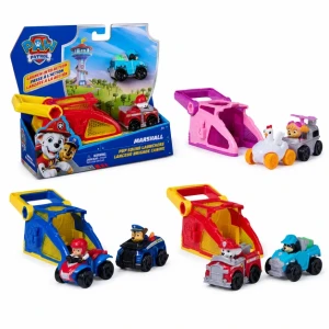 Set de joacă „paw patrol” cu lansator și 2 vehicule, 3 modele