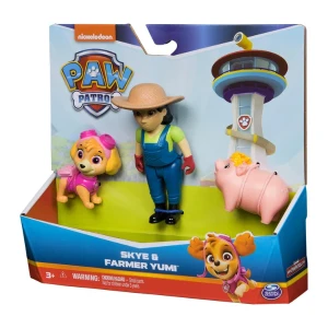 Set de 3 mini-figurine: skye, fermerul yumi și purcelușul, seria "patrula cățelușilor" Thumbnail 4