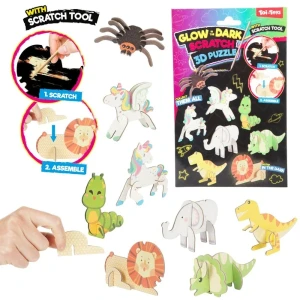 Set creativ toi-toys „răzuiește și creează” – puzzle 3d luminos Thumbnail 9