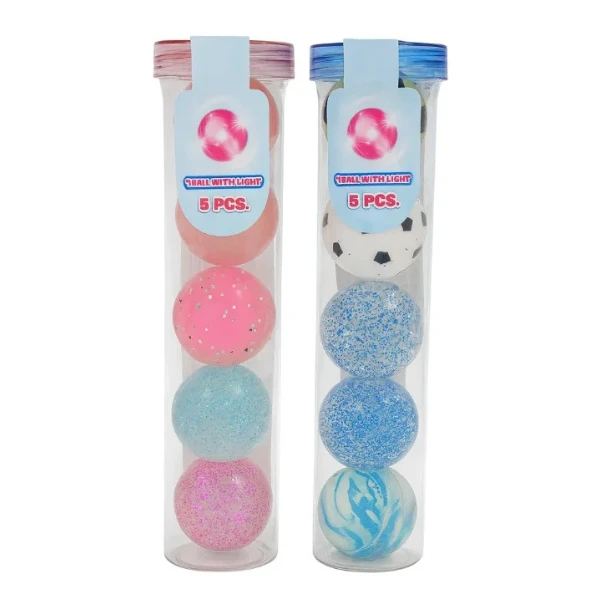 Set de mingi săltărețe cu efect luminos, în asortiment 3