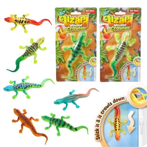 Jucărie pentru geam „șopârlă”, 15 cm, 6 modele 9