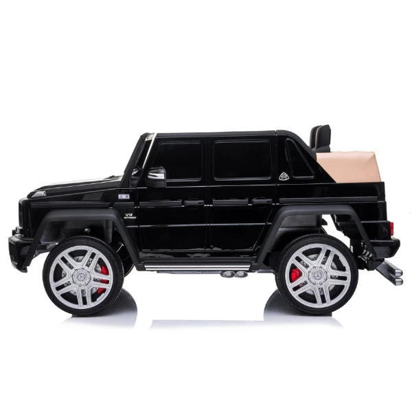 Mașinuță mercedes-maybach g650, baterie 12v10ah, 4 motoare de 25w, roti eva, scaune din piele 5