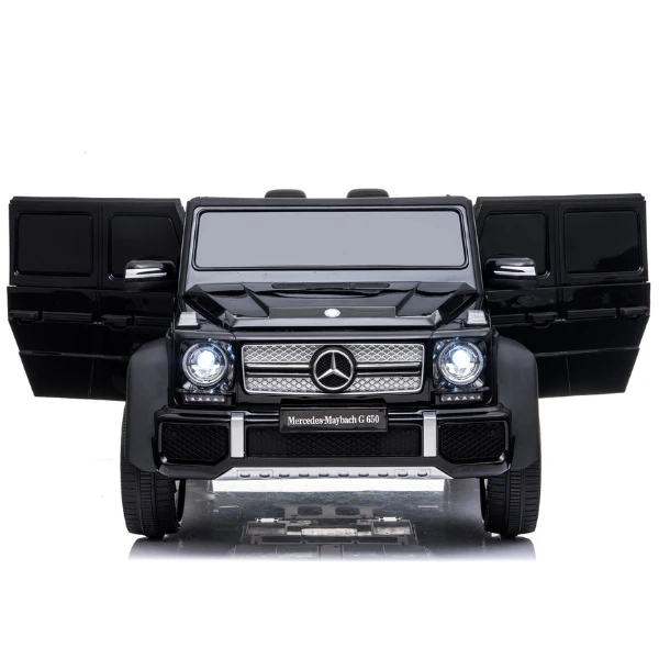 Mașinuță mercedes-maybach g650, baterie 12v10ah, 4 motoare de 25w, roti eva, scaune din piele 3