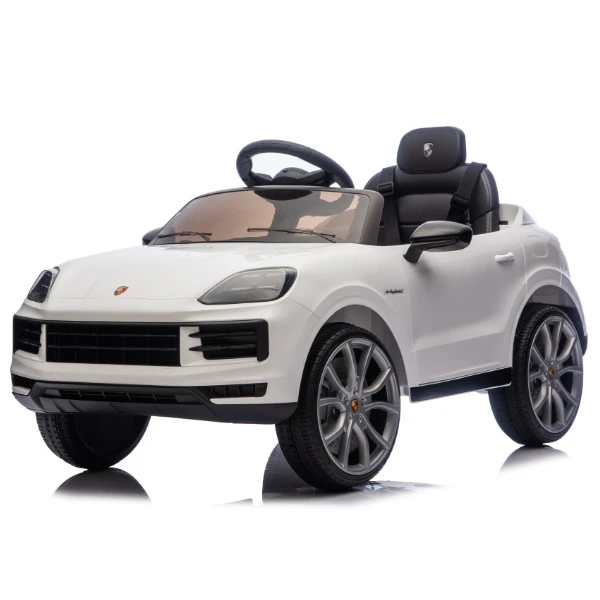 Mașinuță porsche cayenne, baterie 12v7ah, 2 motoare de 25w, roti eva, scaune din piele 4