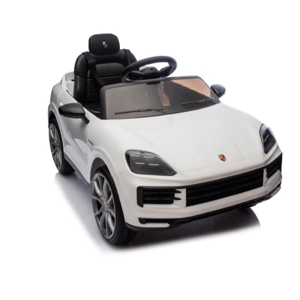 Mașinuță porsche cayenne, baterie 12v7ah, 2 motoare de 25w, roti eva, scaune din piele 10