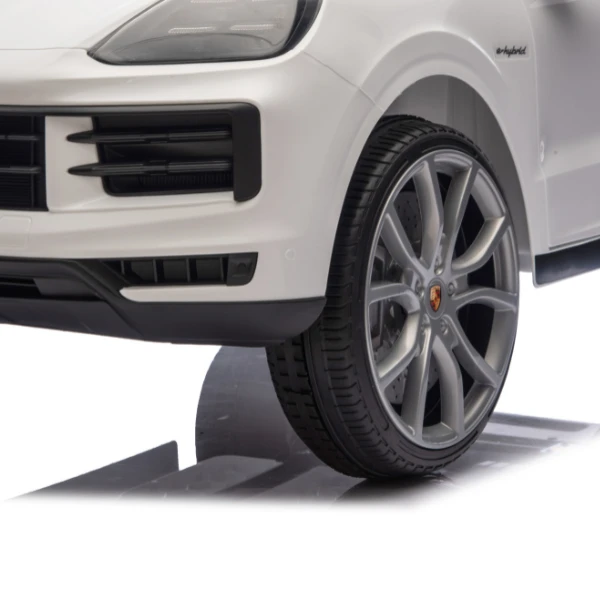 Mașinuță porsche cayenne, baterie 12v7ah, 2 motoare de 25w, roti eva, scaune din piele 15