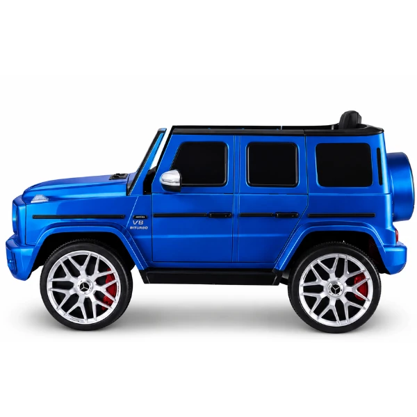 Mașinuță mercedes-amg g63, baterie 12v7ah, 2 motoare de 35w, roti eva, scaune din piele 5