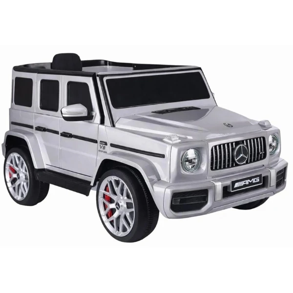 Mașinuță mercedes-amg g63, baterie 12v7ah, 2 motoare de 35w, roti eva, scaune din piele 8