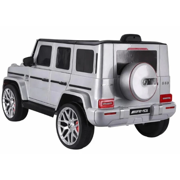 Mașinuță mercedes-amg g63, baterie 12v7ah, 2 motoare de 35w, roti eva, scaune din piele 4