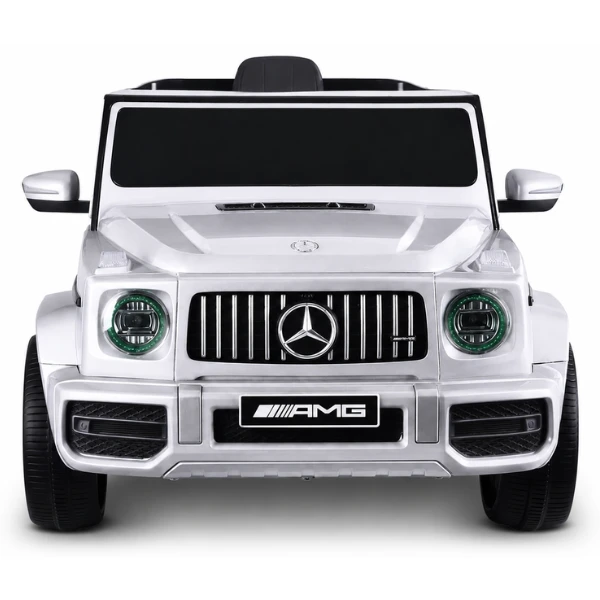 Mașinuță mercedes-amg g63, baterie 12v7ah, 2 motoare de 35w, roti eva, scaune din piele 2