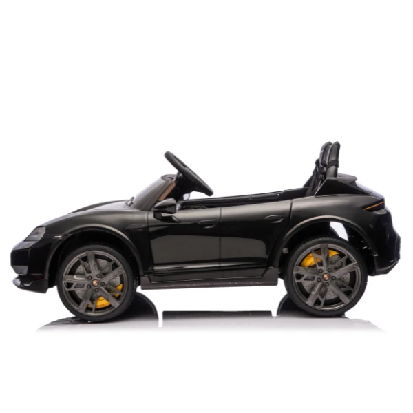 Mașinuță porsche taycan, baterie 12v10ah, 2 motoare de 35w, roti eva, scaune din piele 12