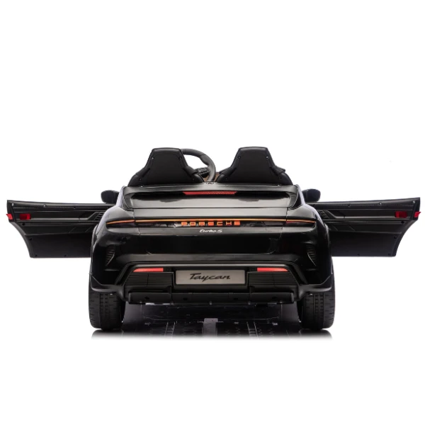 Mașinuță porsche taycan, baterie 12v10ah, 2 motoare de 35w, roti eva, scaune din piele 8