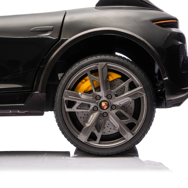 Mașinuță porsche taycan, baterie 12v10ah, 2 motoare de 35w, roti eva, scaune din piele 15