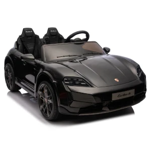Mașinuță porsche taycan, baterie 12v10ah, 2 motoare de 35w, roti eva, scaune din piele Thumbnail 5