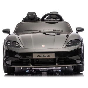 Mașinuță porsche taycan, baterie 12v10ah, 2 motoare de 35w, roti eva, scaune din piele Thumbnail 2