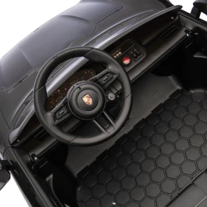 Mașinuță porsche taycan, baterie 12v10ah, 2 motoare de 35w, roti eva, scaune din piele Thumbnail 16