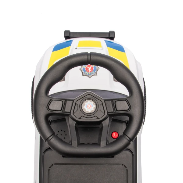 Tolocar "police ride-on car" pentru copii, cu volan muzical 11