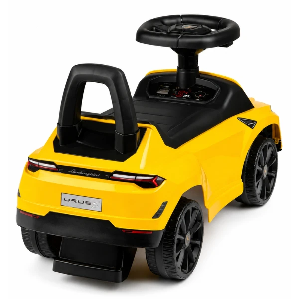 Tolocar "lamborghini urus s" pentru copii, cu volan muzical, galbenă 3