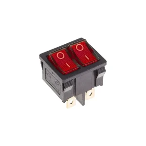Întrerupător mini 36-2160 220 v 6 a ip30 roşu/negru rexant