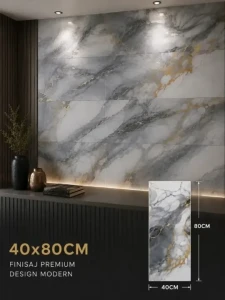 Tapet autoadeziv fudi, marmor auriu-gri 40*80*2.5cm