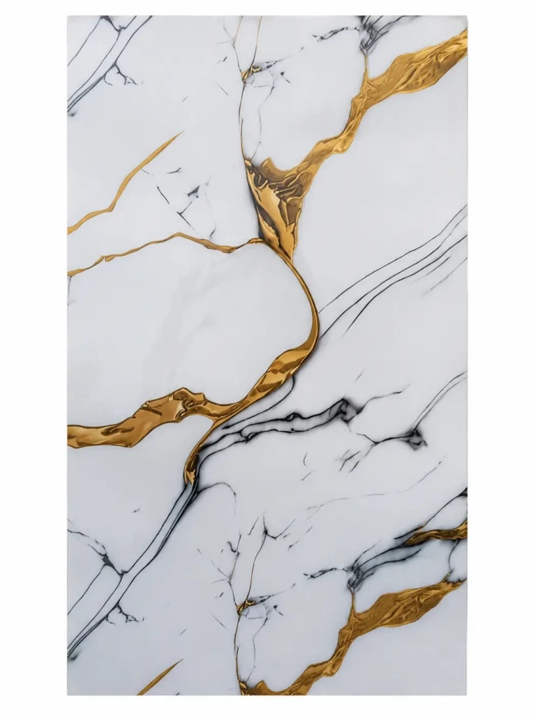 Tapet autoadeziv fudi,  marmură albă- aurie 40*80*2.5cm 2 2