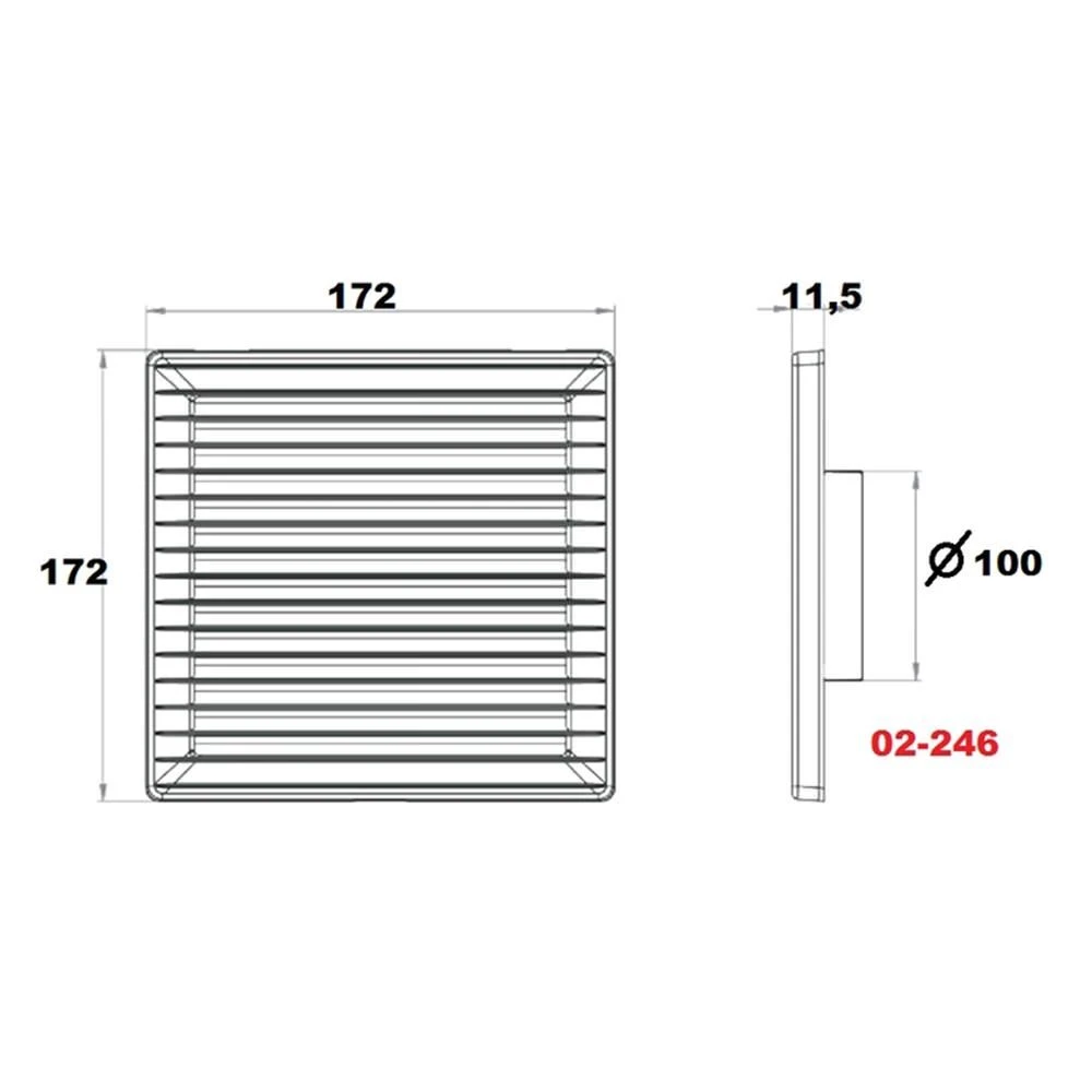 Grila airroxy 02-246 pvc plastic 3