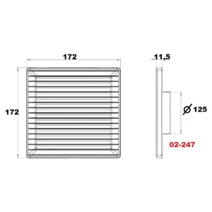 Grila airroxy 02-247 pvc plastic Thumbnail 3