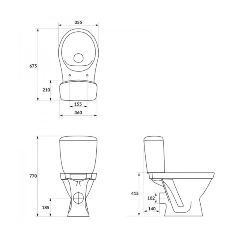 Vas wc compact cersanit/mito cersania ii simple on slim alim. infer. orizontal soft close drp 6