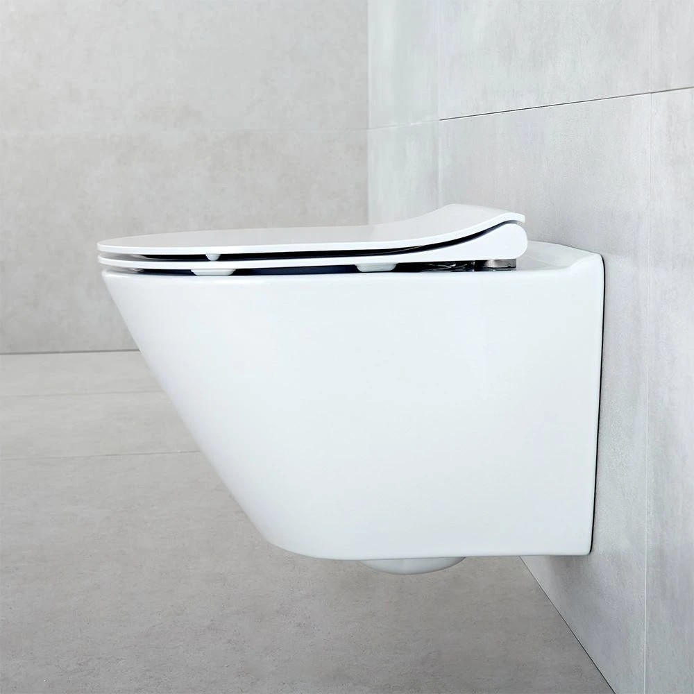 Унитаз подвесной cersanit city oval rimless slim с сиденьем микролифт drp 4