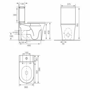 Vas wc compact nomi grande rimless alim. infer. orizontal soft close, easy release uf Thumbnail 2