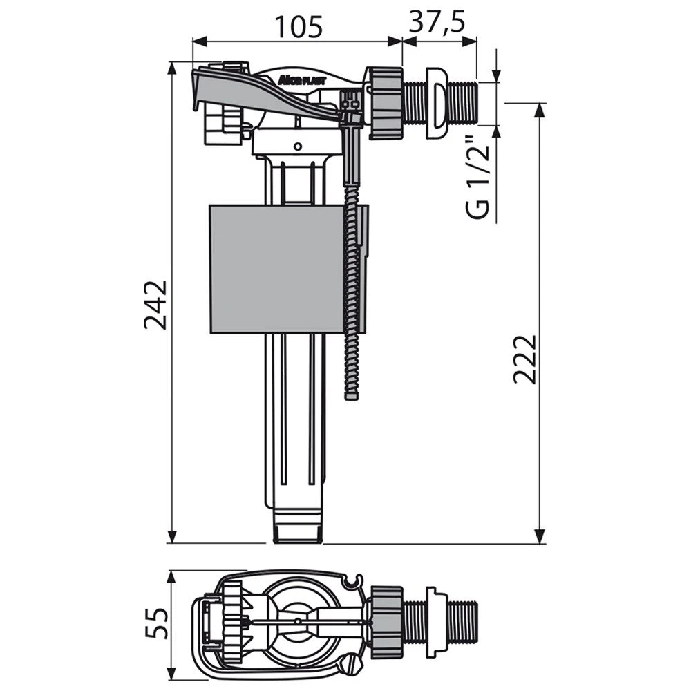 Flotor alca a150-1/2" alimentație laterală 2