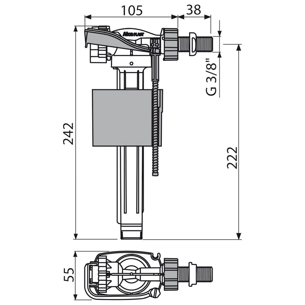 Flotor alca a150-3/8" alimentație laterală 2