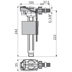 Flotor alca a160 3/8" alimentație laterală metal Thumbnail 2