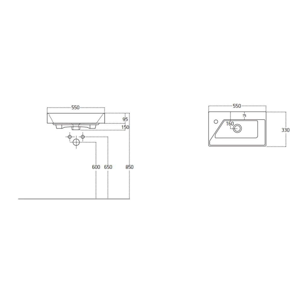 Lavoar aplicat sanovit stance 550x330x150 2