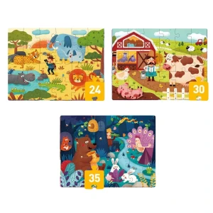 Seria de puzzle-uri „scene din viața animalelor”, 3 în 1, nivelul 3 Thumbnail 2